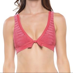 BECCA Canyon Mesa Tie Front Bikini Top